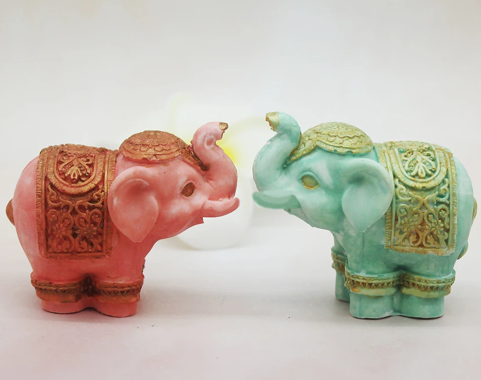 Lucky Elephant 3D Segment Incense Stone Incense Shigaomomusimo cake decorative mold silica gel mold C1362