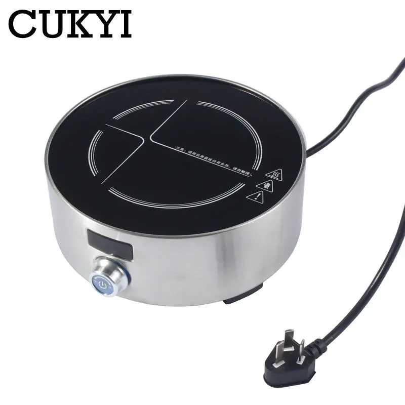 

1.2KW Electric Pottery Stove No Radiation Tea Stove Glass Pot Water Boiler with Timer Stainless steel Waterproof surface 220V