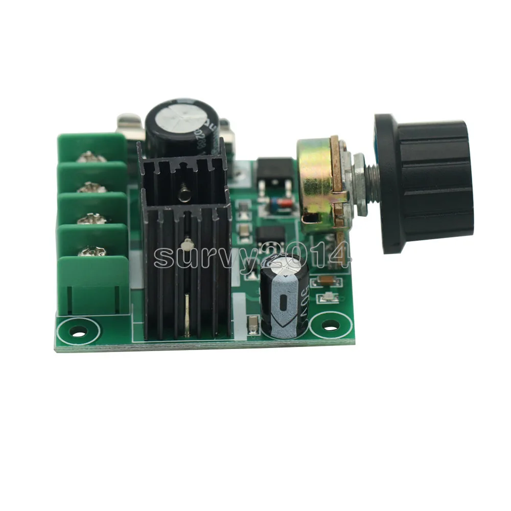 12V-40V 32V 10A Auto PWM DC Motor Speed Controller Regulator Governor with Knob Switch Volt Regulator Dimmer 400W Board Module