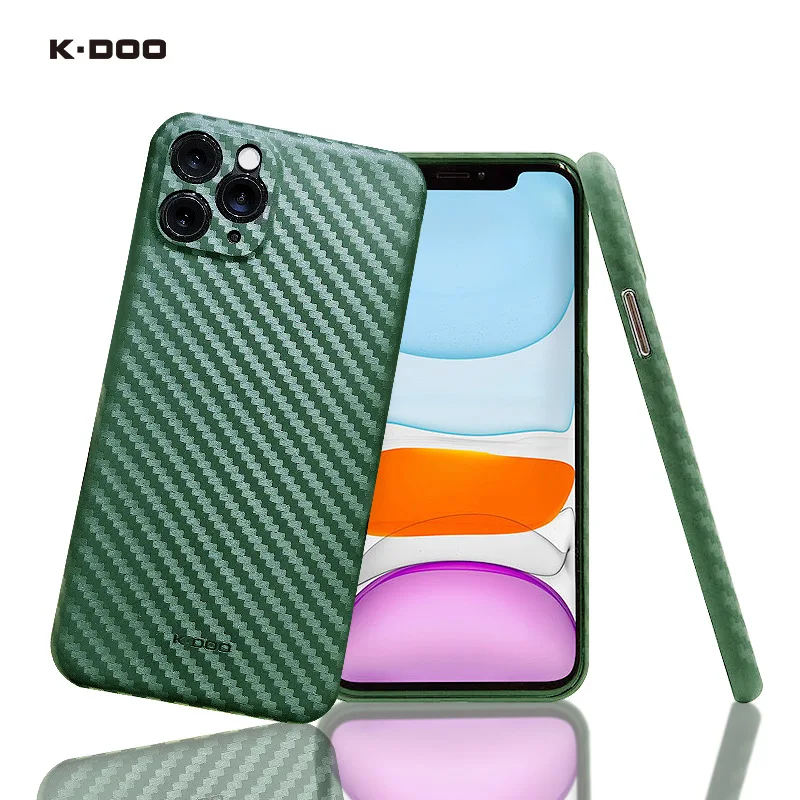 K-DOO Air Carbon Fiber Pattern Back Cover,Ultra Slim Thin Paper,Lightweight Shell of Cell Phone Caser iPhone11,11Pro,11Pro Max