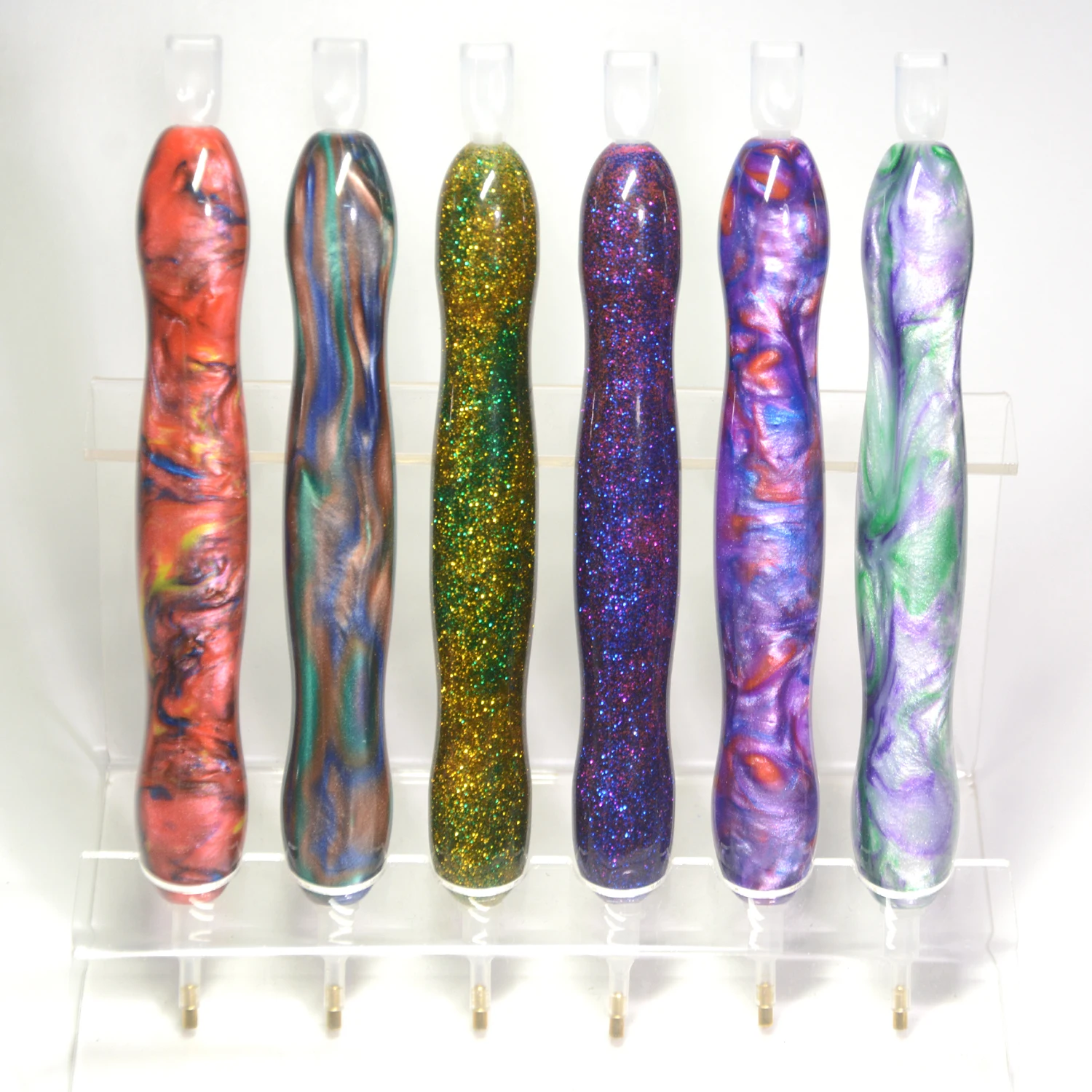 Handmade Resin 5D Diamond Painting Art Drill Pen Stylus Kit Tool Accessories and Diamond Paint Art Pen Tips Heads Placer and Wax