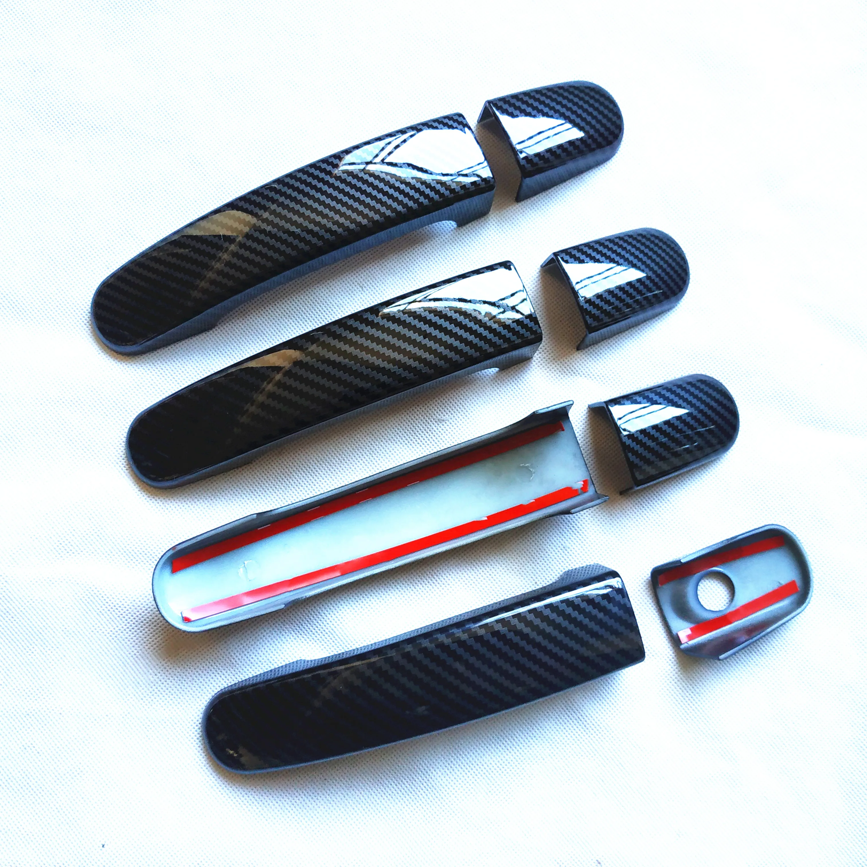 For Ford Focus Fordfocus 3 MK3 III 2012 2013 2015 2016 2017 Accessories Door Handle Cover Trim Plastic Imitation Carbon Fiber
