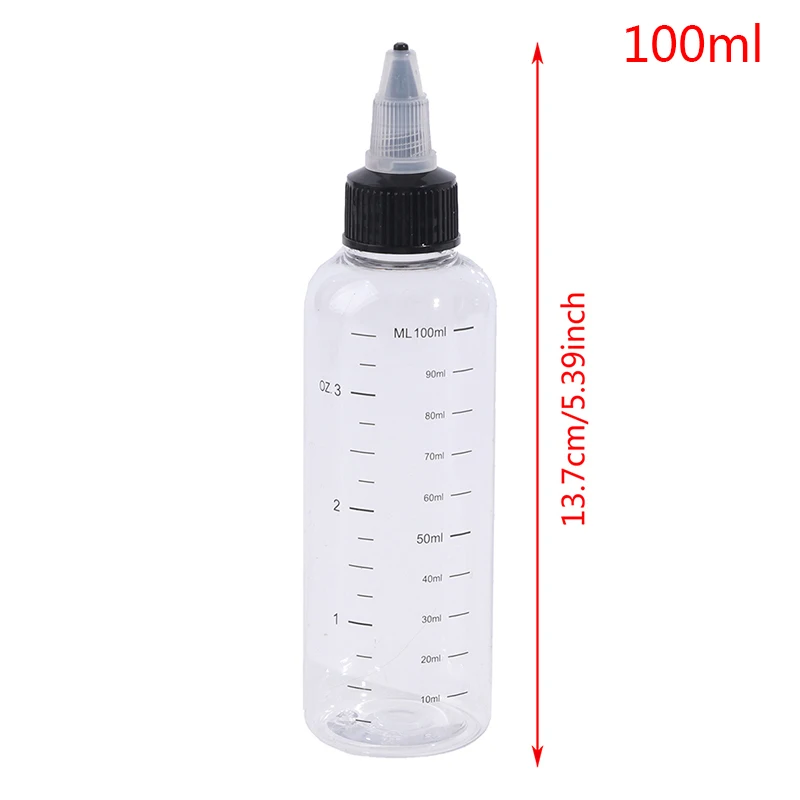 1Pcs 30/60/100/120/250ML Plastic tube Liquid Capacity Dropper Bottles Twist Top Cap Tattoo Pigment Ink Containers