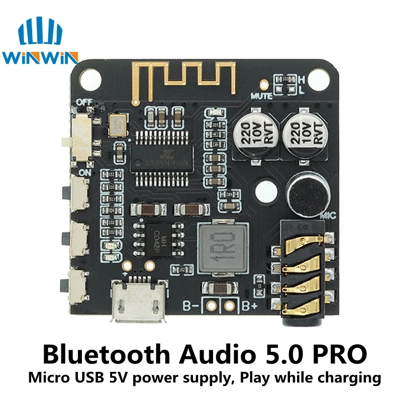 DIY Bluetooth Audio Receiver board Bluetooth 4.0 4.1 4.2 5.0 MP3 Lossless Decoder Board Wireless Stereo Music Module 3.7-5V