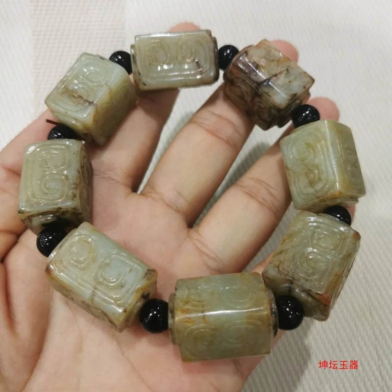 100% real green jade bracelets jadeite bangles real beads bracelet for men women jade gift real green jade bangle 17*14mm