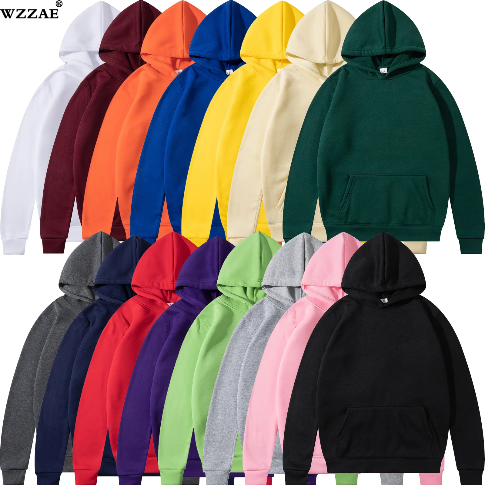 Hoodies Sweatshirts Men Woman Fashion Solid color Red Black Gray Pink Autumn Winter fleece Hip Hop Hoody Male Brand Casual Tops