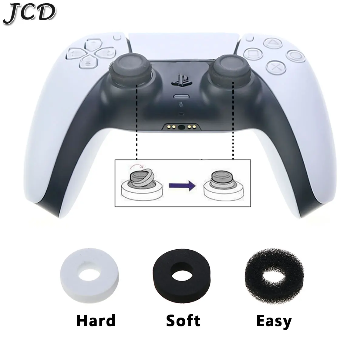 

JCD 2pcs Sponge Auxiliary Ring Positioning Sleeve Shock Absorbers Analog Joy Stick for switch Pro/PS4 /Xbox One/PS5