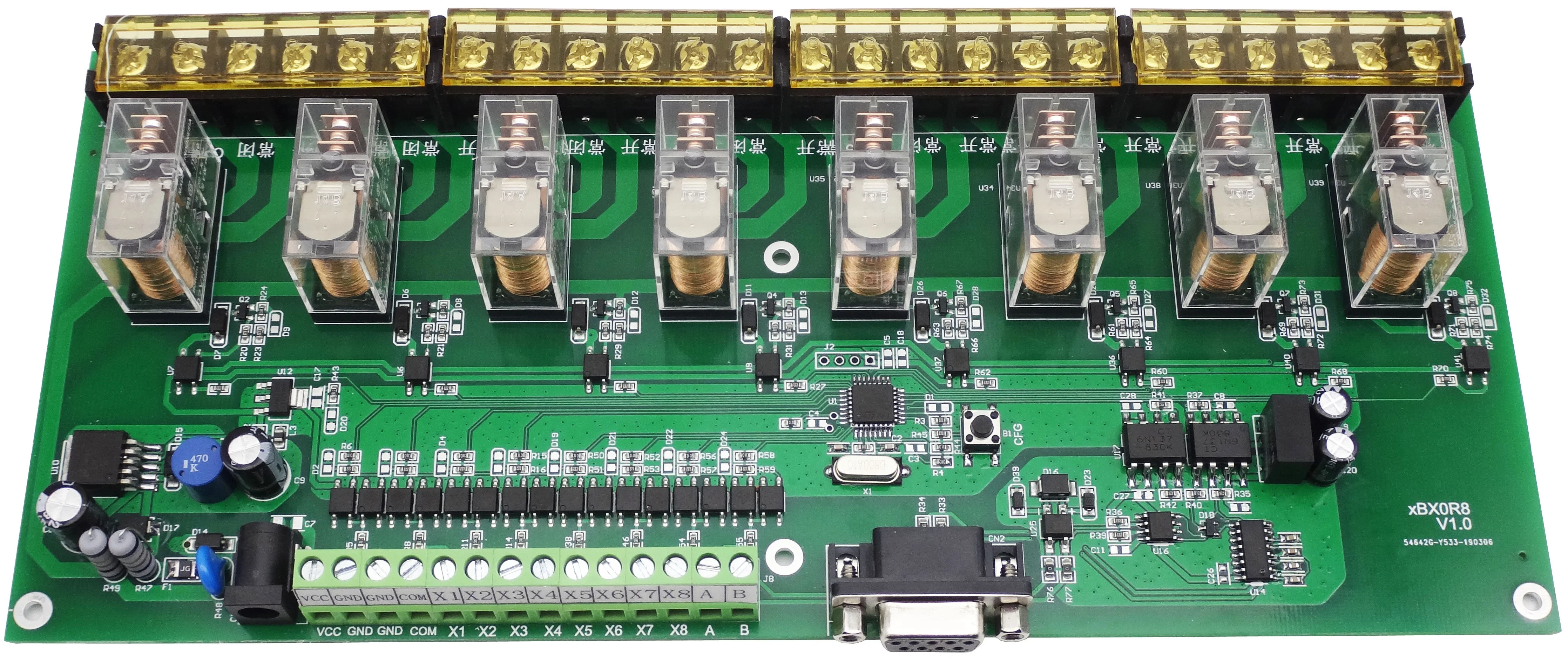 

8-Way Relay Control Panel/16A/RS485/RS232/Modbus RTU/with Isolation/Programmable