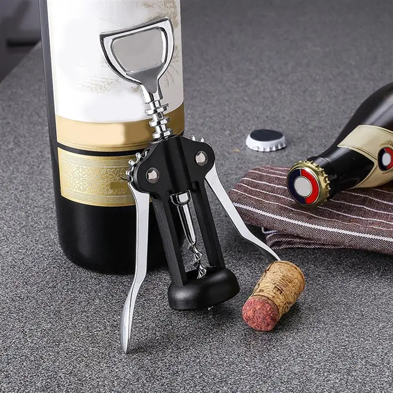 Portable Stainless Steel Red Wine Opener Wing Type Metal Wine Corkscrew Bottle Openers Corkscrews Wine Cork Remover