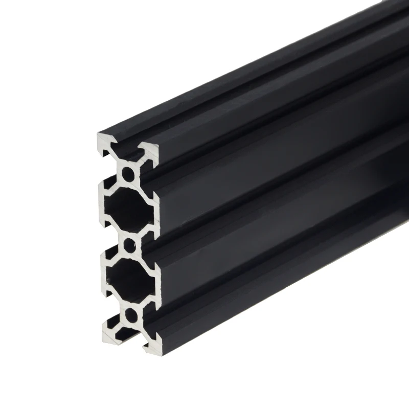 1PC BLACK 2060 V-Slot European Standard Anodized Aluminum Profile Extrusion 250-800mm Length Linear Rail for CNC 3D Printer