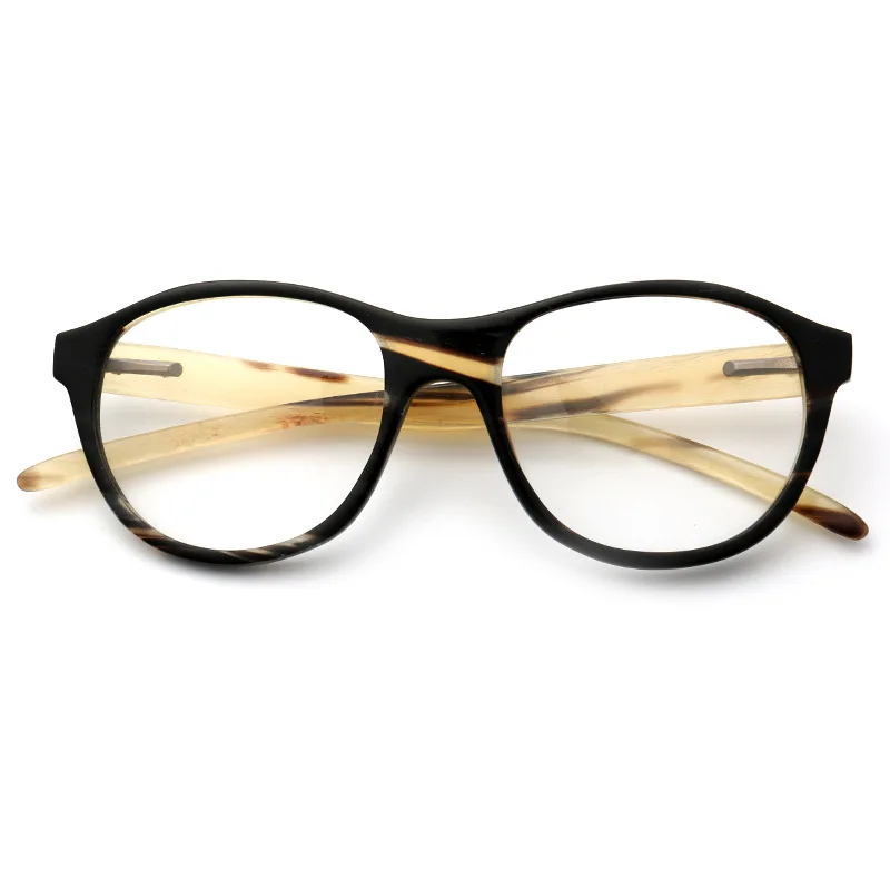 Horn Retro High-End Optical Frame Can Be Equipped with Myopic Anti Blue-Ray Glasses Handmade Custom