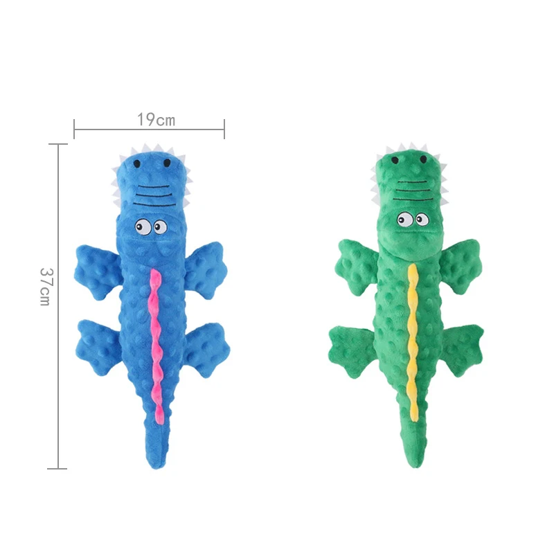 New Pets Plush Squeaky Dog Toys Funny Crocodile Shaped Chew Cleaning Teeth Toy Puppy Training Interactive Supplies