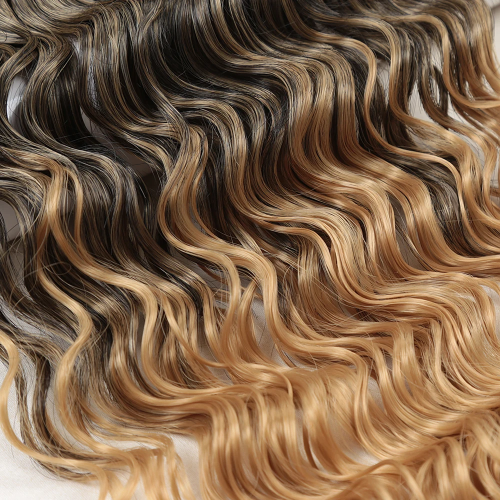 Tiefe Twist Häkeln Haar Synthetische Weiche Afro Curs Ombre Flechten Haar Extensions 60 Steht African Geflochtene Haar Für Frauen