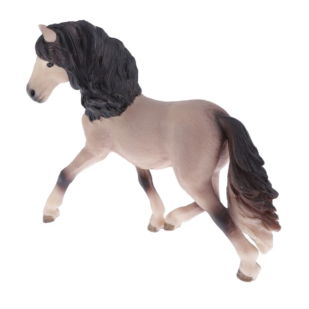 Figurines d'animaux de ferme réalistes, Figurines de cheval andalou, cadeau éducatif et jouet de développement pour les enfants, les tout-petits