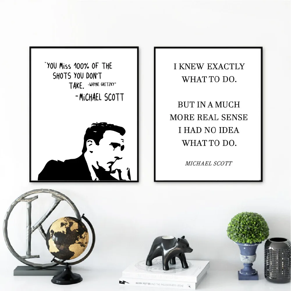 The Office TV Show Art Canvas Poster Painting Michael  Quotes Wall Picture Print Office Home Minimalist Decoration