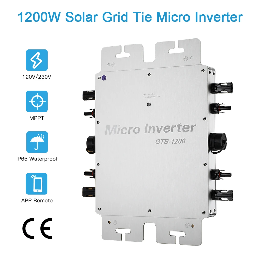 FLYT 1200w Solar Grid Tie Micro Inverter  Wifi Mode Communcation Solar Ongrid Micro Inverter MPPT Micro Inverter