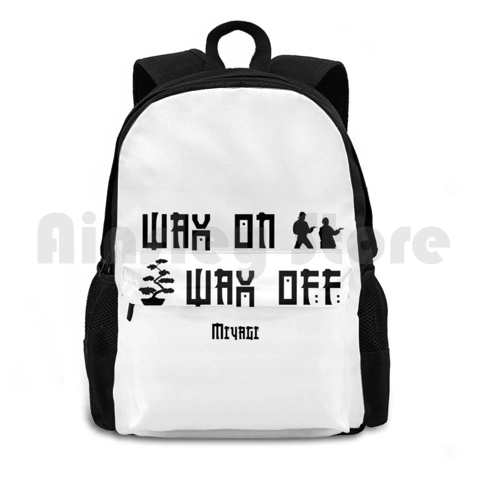 Wax On Wax Off Outdoor Hiking Backpack Waterproof Camping Travel Kai Fly Karate Daniel San Larusso Laruso Mr Miyagi Keep Calm