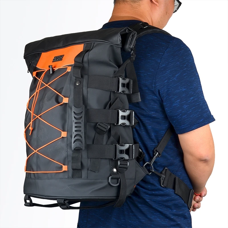 Universal Expandable Motorcycle Travel Luggage Bag Waterproof Tail Duffle Rear Bag Backpack EDC Nylon Motorcycle Accessories