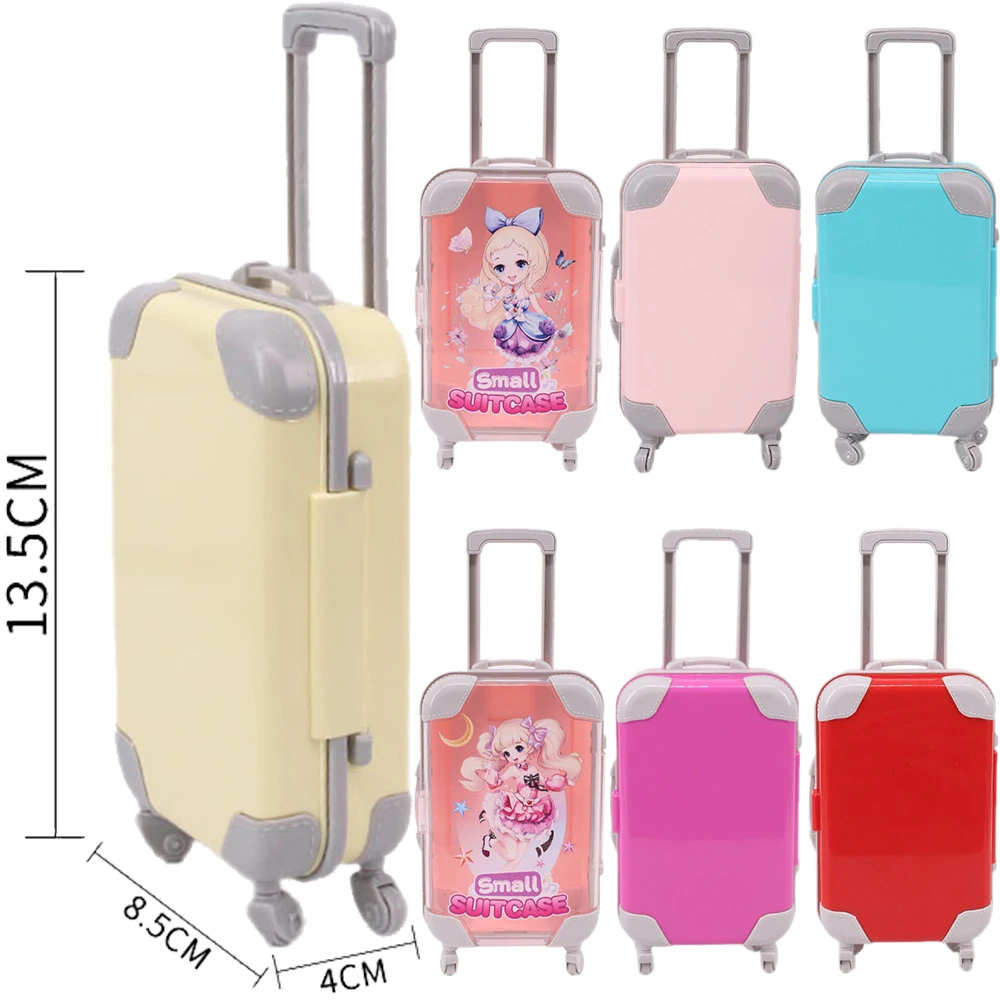 High Capacity Doll Suitcase For Barbie Clothes Baby Clothes 18 Inch American Doll Girl Toy Paola Reina Barbie Accessories Nenuco