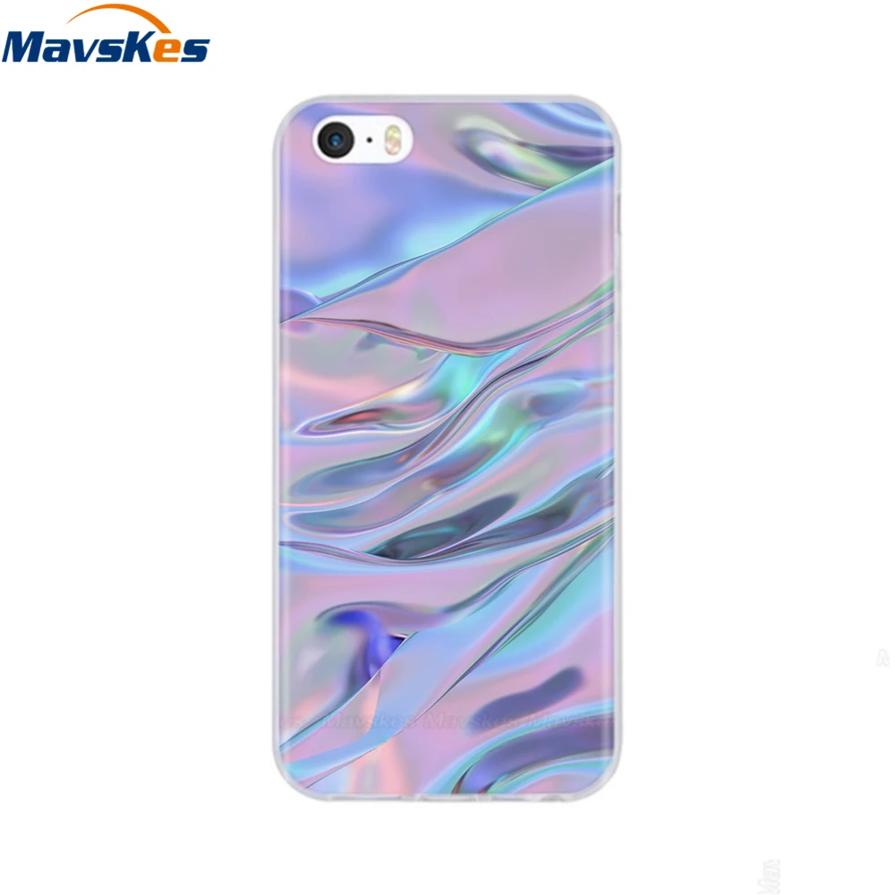 soft tpu case for iPhone 4 4s 5 5s SE 6 6s cute cartoon cat flower fashionable silicone phone case cover full protective coque - Image 2
