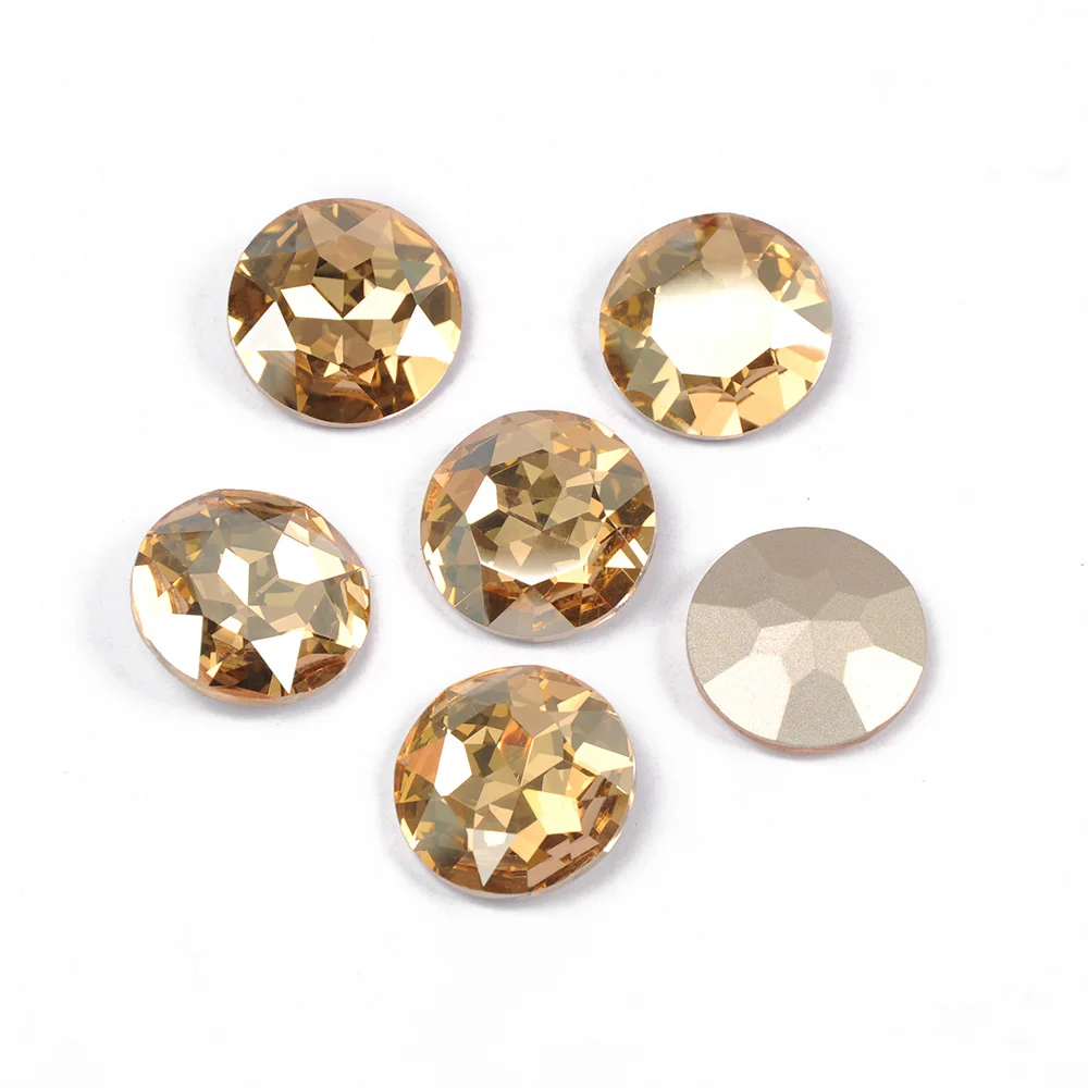 YANRUO 1201 Runde 27mm Genähte Steine Glaskristalle Große Strasssteine Rivoli Pointback DIY Diamantsteine für Schmuck und Kleidung – Detail 25