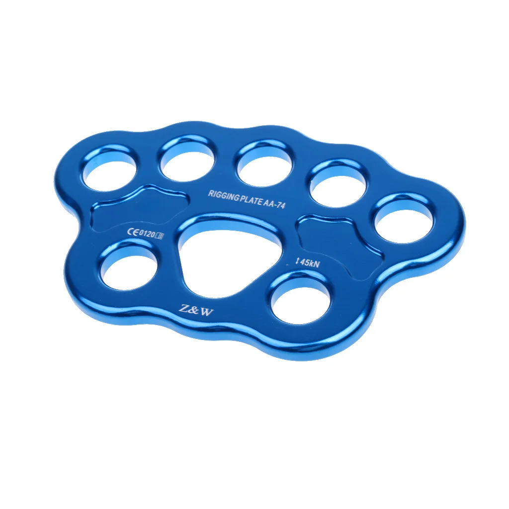 45KN Paw Rigging Plate Climbing Rigging Plate with Multiple Anchor Holes for Caving Climbing Rescue Rock Climbing