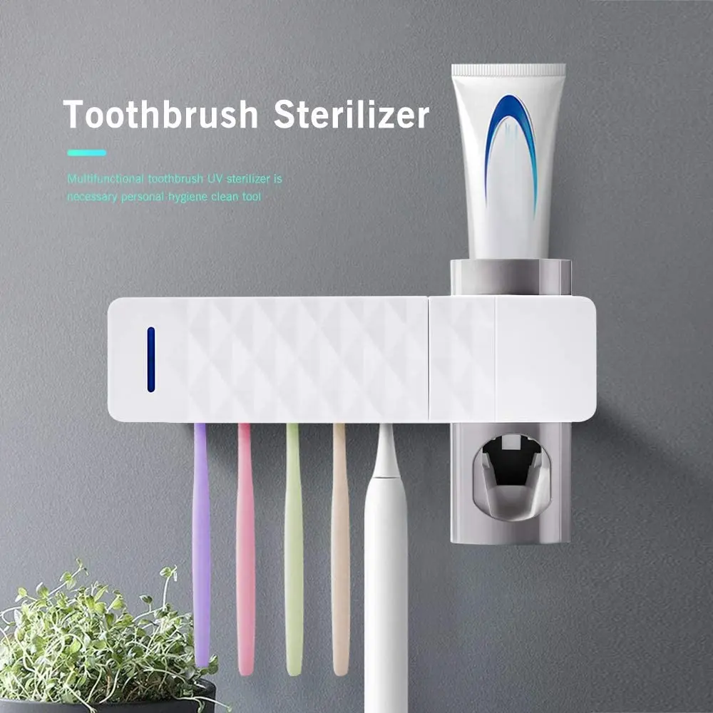 

Bathroom Accessories with 5 toothbrush holders toothpaste dispenser multi-function storage Holder