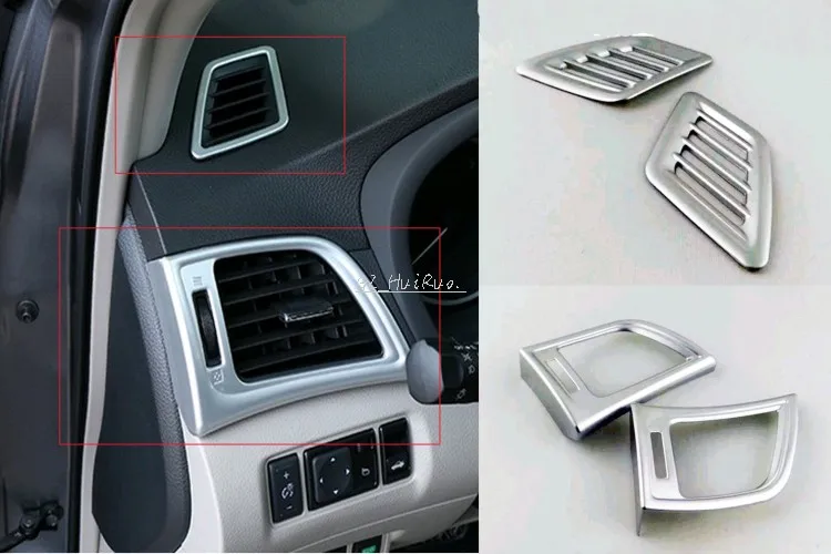 4pcs Inner Upper+Side Air-condition Air Outlet Frame Cover Trim For Nissan Sentra Sylphy 2012 2013 2014  2015 2016