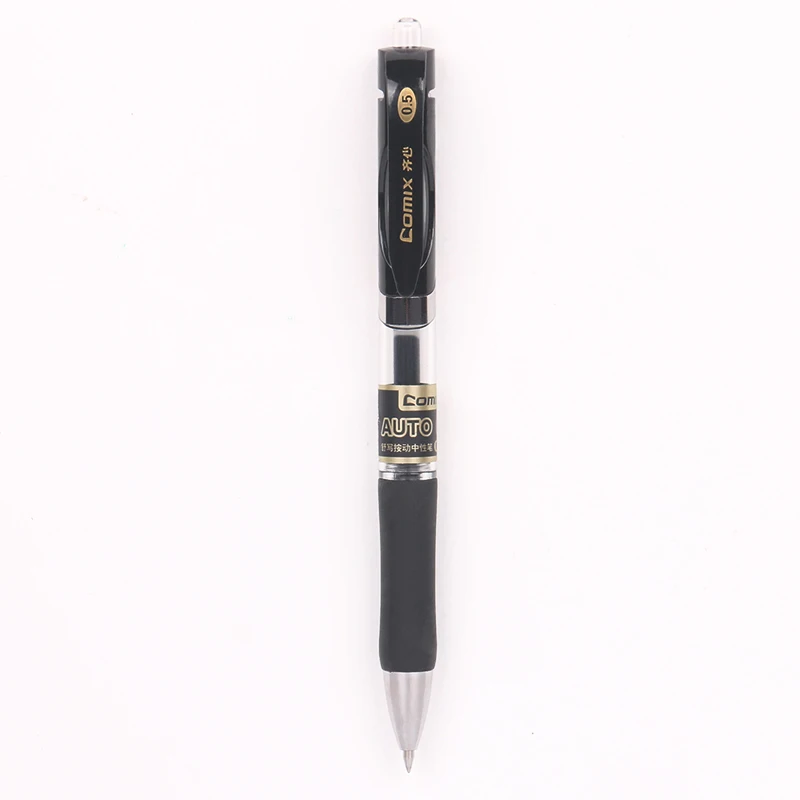 12PCS Comix K3511 Gel Pen Carbon 0.5mm Black Press Gel Pen Signature Pen Wholesale Office Students