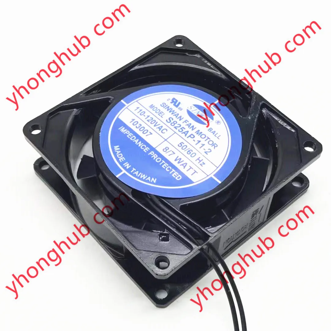 

SINWAN S825AP-11-2 AC 120V 8W 80x80x25mm 2-Wire Server Cooling Fan