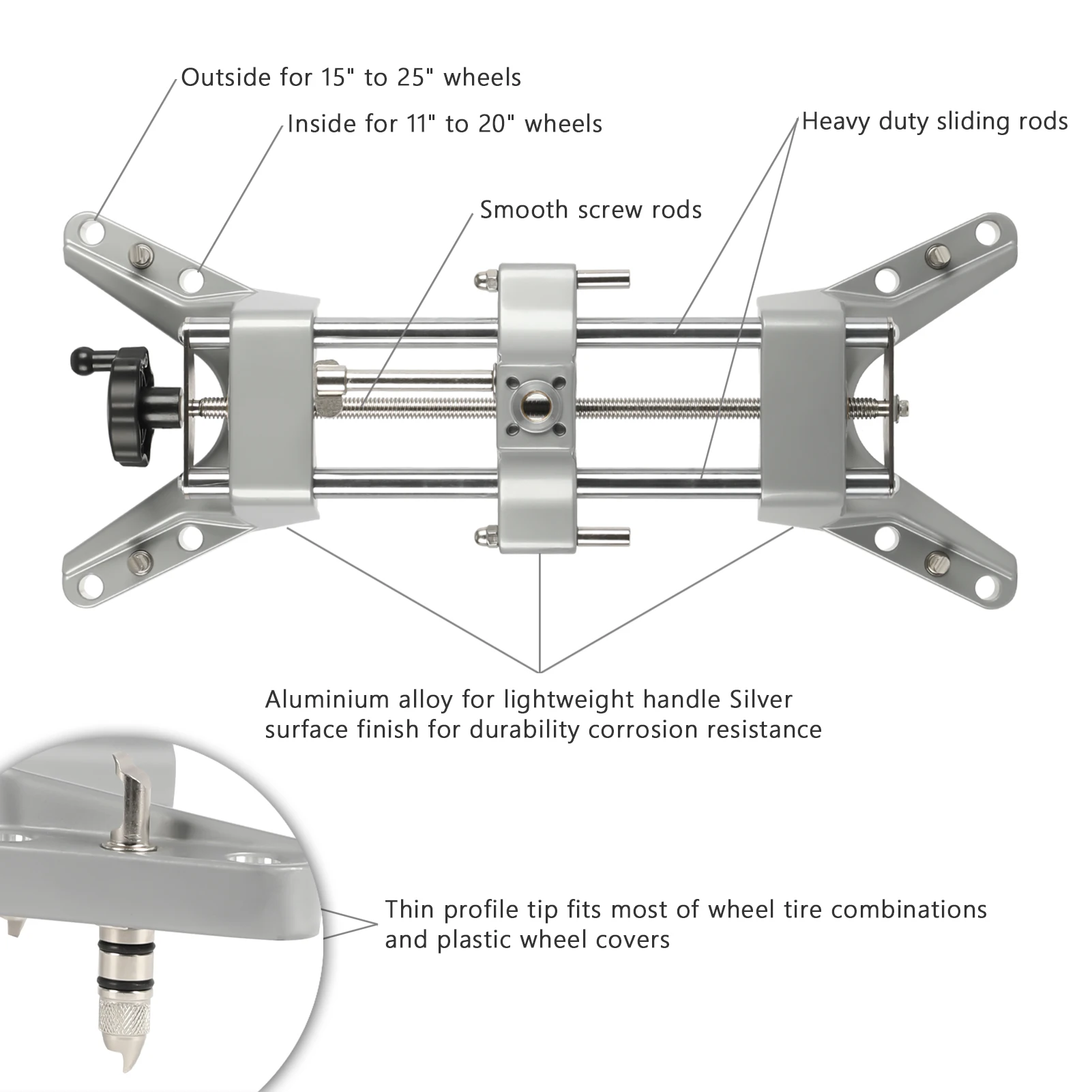 Imagem -02 - Braçadeira Carro Máquina de Alinhamento Roda 3d se Encaixa 1125 Jantes 16 mm Centro Buraco para Camber Caster Gauge Alinhamento Roda Rack