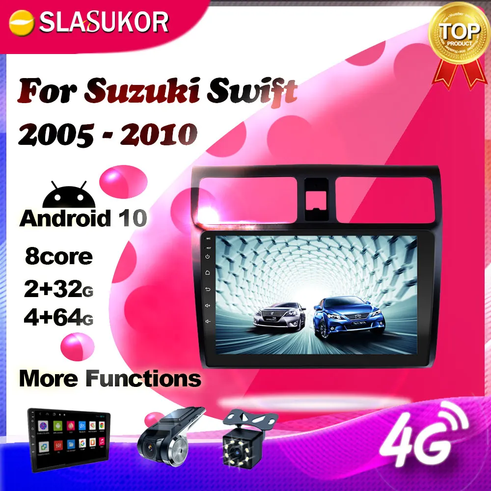

Android Multimedia Video Player For Suzuki Swift 2005 2006 2007 2008 2009 2010 2G+32G DSP Car Radio Navigation GPS No 2 din DVD
