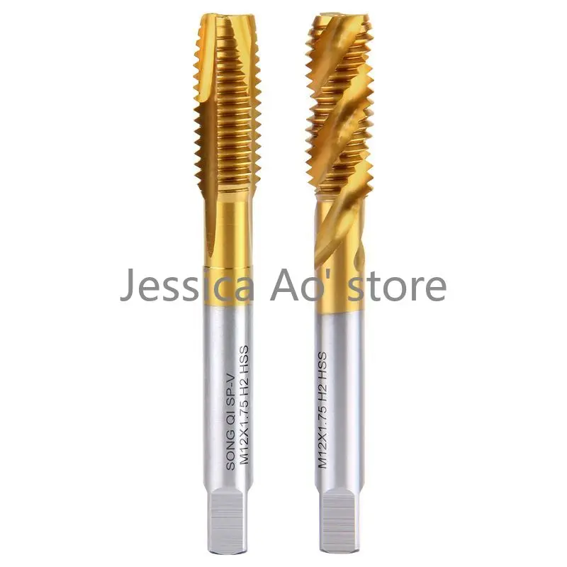 M2-20 6542 HSS titanio placcato rubinetto speciale per vite in acciaio inox maschiatura metallo utensili a vite punta della macchina rubinetto a spirale scanalatura