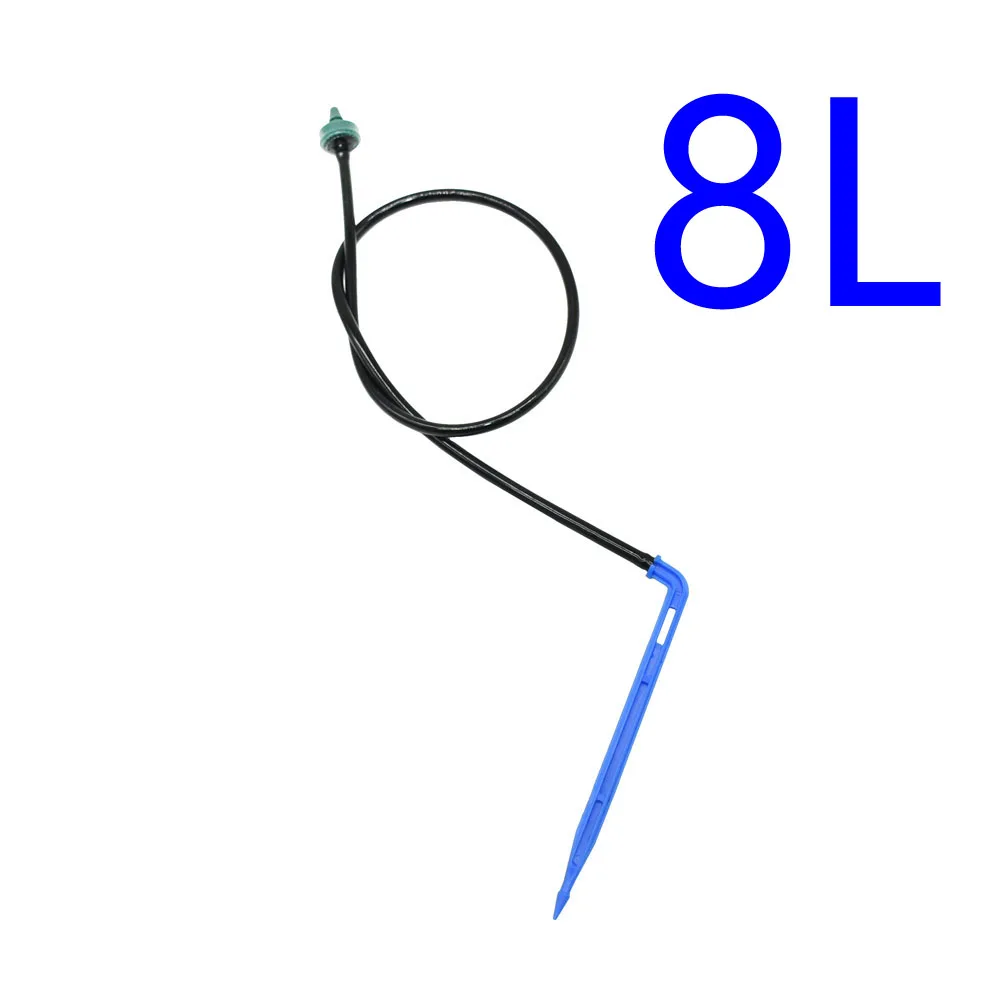 نظام الري السقوط للنباتات بوعاء الدفيئة مع سهم الكوع 1-Way 2/4/8 L/H مجموعات بواعث التنقيط المنقط #5