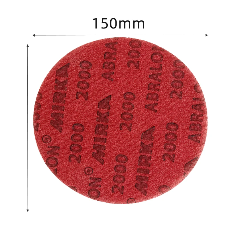 6 pollici 150mm spugna bagnata asciutta carta vetrata disco posteriore velluto 3000/5000 grana utensili abrasivi per la macinazione di carta vetrata mirka