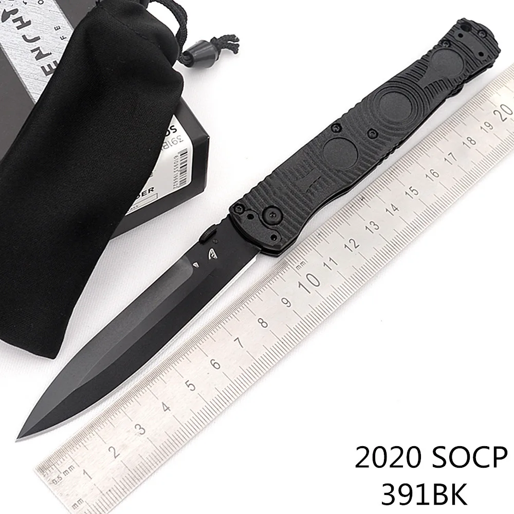 

JUFULE SOCP 391BK 391 Nylon Fiber Handle Mark D2 Blade Folding Pocket Survival EDC Tool camp hunt Tactical outdoor kitchen knife