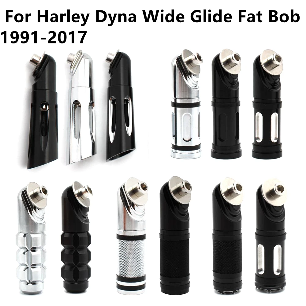 14Colors Motorcycle  Jiffy Stand Kickstand Extension For Harley Dyna Wide Glide Fat Bob 1991-2017 Black/Chrome