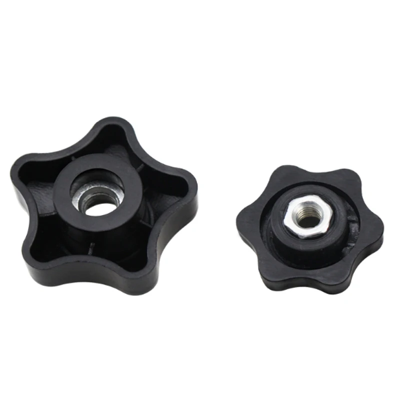 5pcs/lot Female Thread Star Nut M5/M6/M8/M10 Torx handle Plastic Head Hand Clamping Knob Nut Through/Blind Hole