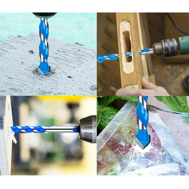 3 4 5 6 8 10 12mm Multi-functional Glass Drill Bit Triangle Bits Ceramic Tile Concrete Brick Metal Stainless Steel Wood