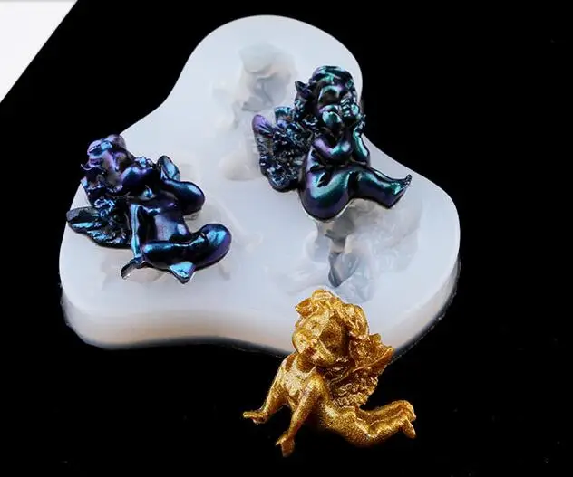 

Ангел Купидон Эльф Силиконовая форма для изготовления ювелирных изделий Подвеска силиконовая форма из смолы ремесло инструмент ручной работы