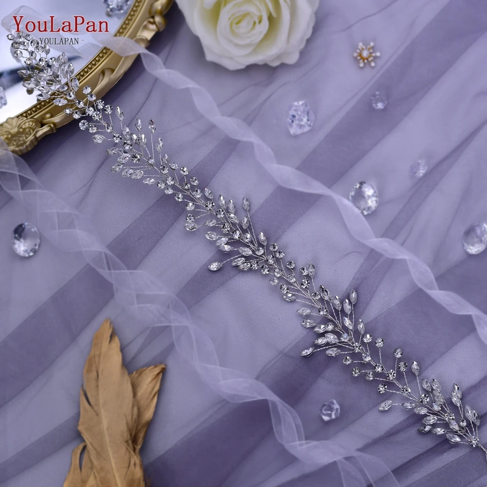 Youlapan HP410 Elegante Strass Hoofdband Bridal Crystal Haar Wijnstok Bruiloft Haaraccessoires Vrouw Hoofddeksels Bridal Draad Hoofdband