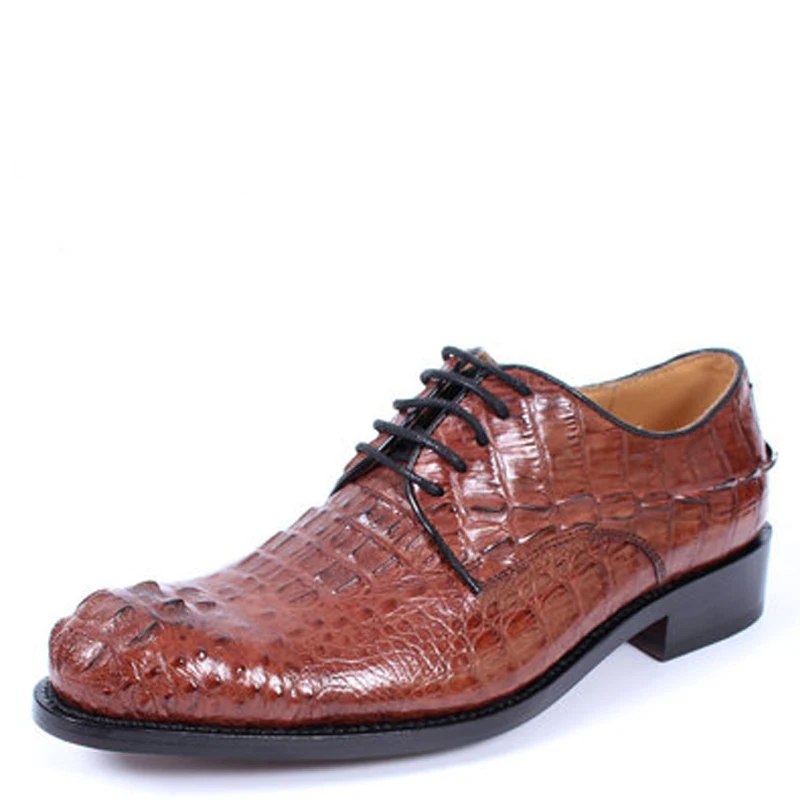 tainxin import  British  Pure manual  custom-made  crocodile men shoes  lace-up leather sole breathable  business  Men shoes