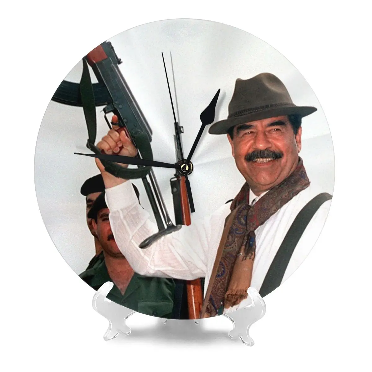 Saddam Hussein Ak47 2242 Watches Wall Decor Room Wall Clock Clock Watch Decorative Stickers