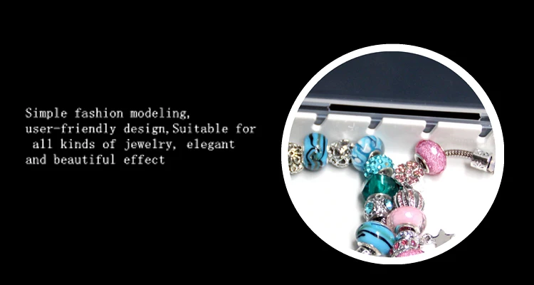 Acrylic Jewelry Charm Beads Storage Box for Trollbeads Bracelet Ring Holder Organizer Tray Diy Finding Display Stand Rack Case