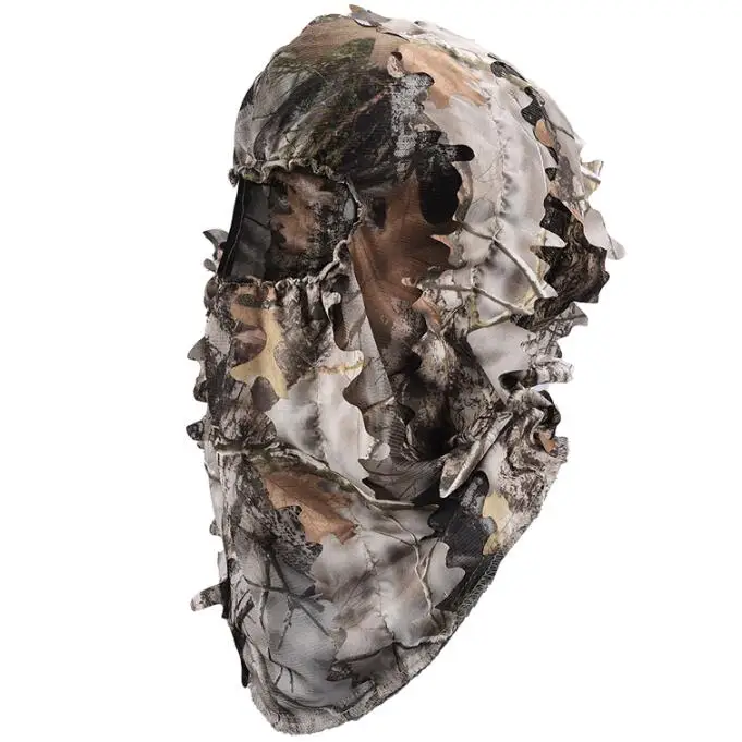 Camouflage Headgear Bionic Dead Leaves Mask Head Cover Outerdoor Hide Summer