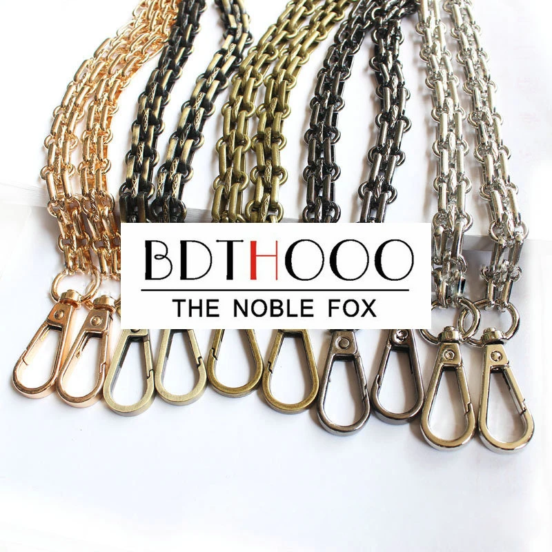 40-160cm Metal Purse Chain Steel Bag Chain Wide Shoulder Strap for Handbag Handle Buckle Accessories  5 Colors