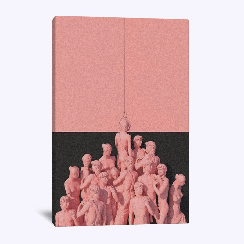 Vaporwave art Sculpture Painting wall Art Canvas for Living room home bedroom study dorm decoration prints