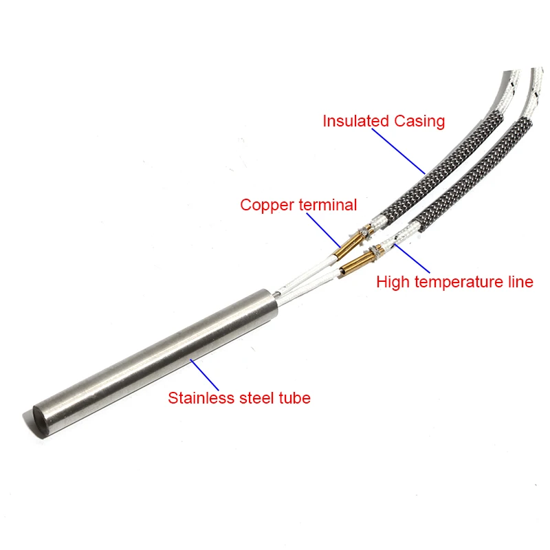 400W-460W Cartridge Heater 12x80 12x95mm Single Head Heating Element 316SS 220V for Molds and Mechanical Parts 5pcs