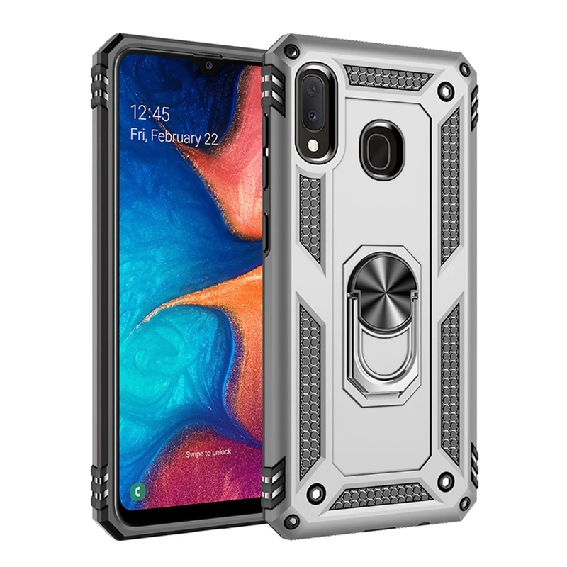 For Samsung Galaxy A20E Case Shockproof Luxury Ring Holder Armor Protective Cover For Samsung A20E Phone Case Shells Fundas Bags