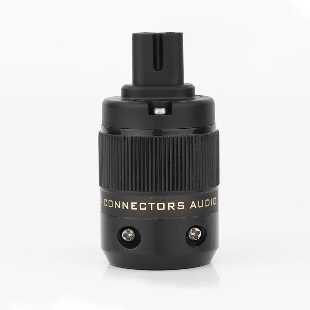 Paar Figure 8 C7 Netzstecker Rhodium-Beschichtet EU/US HiFi Audio Lautsprecher Verstärker Elektrisches AC-Netzkabel IEC-Stecker Buchse Anschluss – Detail 6